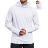 image:imageCOOFANDY Mens UPF 50 Sun Protection Hoodie with Mask Lightweight Long Sleeve SPF Fishing Shirts UV Hiking Running Rash GuardWhite