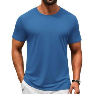 image:imageCOOFANDY Mens TShirts Short Sleeve Crew Neck T Shirts Casual Classic Basic Tee ShirtsDenim Blue