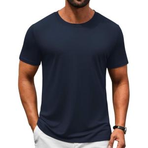 image:imageCOOFANDY Mens TShirts Short Sleeve Crew Neck T Shirts Casual Classic Basic Tee ShirtsNavy Blue