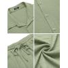 image:imageCOOFANDY Mens 2 Piece Textured Outfits Beach Button Down Short Sleeve Shirt and Short Sets