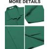 image:imageCOOFANDY Mens Casual Button Down Shirts Short Sleeve WrinkleFree Summer Beach WearDark Green