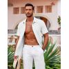 image:imageCOOFANDY Mens Cuban Guayabera Shirt Short Sleeve Button Down Shirts Casual Summer Beach Shirts