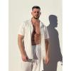 image:imageCOOFANDY Mens Cuban Guayabera Shirt Short Sleeve Button Down Shirts Casual Summer Beach Shirts