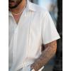 image:imageCOOFANDY Mens Cuban Guayabera Shirt Short Sleeve Button Down Shirts Casual Summer Beach Shirts
