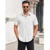 image:imageCOOFANDY Mens Short Sleeve Button Down Casual Dress Shirt with Pocket