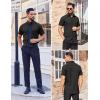 image:imageCOOFANDY Mens Short Sleeve Dress Shirts 95 Polyester 5 Spandex Button Down Shirt for Summer