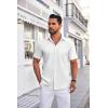 image:imageCOOFANDY Mens Short Sleeve Dress Shirts Wrinkle Free Business Casual Button Down Shirt with Pocket