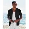 image:imageCOOFANDY Mens Short Sleeve Knit Shirts Casual Button Down Polo Shirt Fashion Summer Beach Tops