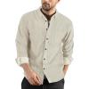 image:imageCOOFANDY Mens Corduroy Shirt Casual Long Sleeve Button Down Lightweight Jacket Fall Textured Shacket