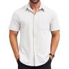 image:imageCOOFANDY Mens Short Sleeve Button Down Casual Dress Shirt with Pocket
