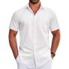 image:imageCOOFANDY Mens Short Sleeve Dress Shirts Wrinkle Free Business Casual Button Down Shirt with Pocket