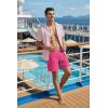 image:imageCOOFANDY Mens 7 Swim Trunks with Compression Liner Stretch Swimming Shorts with Zipper PocketsHot Pink