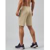 image:imageCOOFANDY Mens Gym Workout Shorts Quick Dry Athletic LooseFit Lightweight Running Shorts with Zipper PocketsBeige