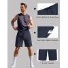 image:imageCOOFANDY Mens Gym Workout Shorts Quick Dry Athletic LooseFit Lightweight Running Shorts with Zipper PocketsBlack Iris