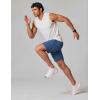 image:imageCOOFANDY Mens Gym Workout Shorts Quick Dry Athletic LooseFit Lightweight Running Shorts with Zipper PocketsDark Blue
