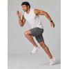 image:imageCOOFANDY Mens Gym Workout Shorts Quick Dry Athletic LooseFit Lightweight Running Shorts with Zipper PocketsDark Gray