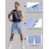 image:imageCOOFANDY Mens Gym Workout Shorts Quick Dry Athletic LooseFit Lightweight Running Shorts with Zipper PocketsLight Blue