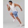 image:imageCOOFANDY Mens Gym Workout Shorts Quick Dry Athletic LooseFit Lightweight Running Shorts with Zipper PocketsLight Blue
