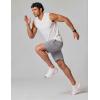 image:imageCOOFANDY Mens Gym Workout Shorts Quick Dry Athletic LooseFit Lightweight Running Shorts with Zipper PocketsQuiet Gray