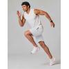 image:imageCOOFANDY Mens Gym Workout Shorts Quick Dry Athletic LooseFit Lightweight Running Shorts with Zipper PocketsWhite