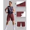 image:imageCOOFANDY Mens Gym Workout Shorts Quick Dry Athletic LooseFit Lightweight Running Shorts with Zipper PocketsWine Red