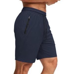image:imageCOOFANDY Mens Gym Workout Shorts Quick Dry Athletic LooseFit Lightweight Running Shorts with Zipper PocketsBlack Iris