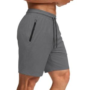 image:imageCOOFANDY Mens Gym Workout Shorts Quick Dry Athletic LooseFit Lightweight Running Shorts with Zipper PocketsDark Gray