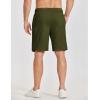 image:imageCOOFANDY Mens Casual Shorts 9 Elastic Waist Chino Shorts Lightweight Summer Dress Shorts with PocketsArmy Green