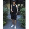 image:imageCOOFANDY Mens Casual Shorts 9 Elastic Waist Chino Shorts Lightweight Summer Dress Shorts with PocketsBlack