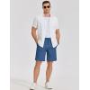 image:imageCOOFANDY Mens Casual Shorts 9 Elastic Waist Chino Shorts Lightweight Summer Dress Shorts with PocketsDark Blue