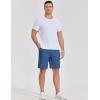 image:imageCOOFANDY Mens Casual Shorts 9 Elastic Waist Chino Shorts Lightweight Summer Dress Shorts with PocketsDark Blue