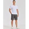 image:imageCOOFANDY Mens Casual Shorts 9 Elastic Waist Chino Shorts Lightweight Summer Dress Shorts with PocketsDark Grey