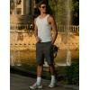 image:imageCOOFANDY Mens Casual Shorts 9 Elastic Waist Chino Shorts Lightweight Summer Dress Shorts with PocketsDark Grey
