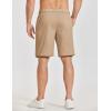 image:imageCOOFANDY Mens Casual Shorts 9 Elastic Waist Chino Shorts Lightweight Summer Dress Shorts with PocketsDark Khaki