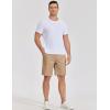 image:imageCOOFANDY Mens Casual Shorts 9 Elastic Waist Chino Shorts Lightweight Summer Dress Shorts with PocketsDark Khaki