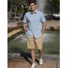 image:imageCOOFANDY Mens Casual Shorts 9 Elastic Waist Chino Shorts Lightweight Summer Dress Shorts with PocketsDark Khaki