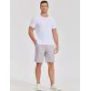 image:imageCOOFANDY Mens Casual Shorts 9 Elastic Waist Chino Shorts Lightweight Summer Dress Shorts with PocketsLight Grey