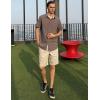 image:imageCOOFANDY Mens Casual Shorts 9 Elastic Waist Chino Shorts Lightweight Summer Dress Shorts with PocketsLight Grey