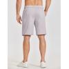 image:imageCOOFANDY Mens Casual Shorts 9 Elastic Waist Chino Shorts Lightweight Summer Dress Shorts with PocketsLight Grey