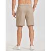 image:imageCOOFANDY Mens Casual Shorts 9 Elastic Waist Chino Shorts Lightweight Summer Dress Shorts with PocketsLight Khaki