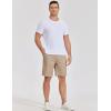 image:imageCOOFANDY Mens Casual Shorts 9 Elastic Waist Chino Shorts Lightweight Summer Dress Shorts with PocketsLight Khaki