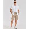 image:imageCOOFANDY Mens Casual Shorts 9 Elastic Waist Chino Shorts Lightweight Summer Dress Shorts with PocketsLight Khaki