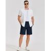 image:imageCOOFANDY Mens Casual Shorts 9 Elastic Waist Chino Shorts Lightweight Summer Dress Shorts with PocketsNavy Blue