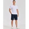 image:imageCOOFANDY Mens Casual Shorts 9 Elastic Waist Chino Shorts Lightweight Summer Dress Shorts with PocketsNavy Blue