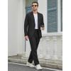 image:imageCOOFANDY Mens Suits Regular Fit 2 Piece Suit Set One Button Solid Blazer and Pants for Wedding Prom Casual BusinessBlack