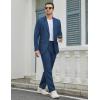 image:imageCOOFANDY Mens Suits Regular Fit 2 Piece Suit Set One Button Solid Blazer and Pants for Wedding Prom Casual BusinessBlue