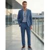 image:imageCOOFANDY Mens Suits Regular Fit 2 Piece Suit Set One Button Solid Blazer and Pants for Wedding Prom Casual BusinessBlue