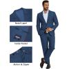 image:imageCOOFANDY Mens Suits Regular Fit 2 Piece Suit Set One Button Solid Blazer and Pants for Wedding Prom Casual BusinessBlue