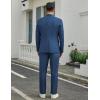 image:imageCOOFANDY Mens Suits Regular Fit 2 Piece Suit Set One Button Solid Blazer and Pants for Wedding Prom Casual BusinessBlue