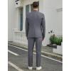 image:imageCOOFANDY Mens Suits Regular Fit 2 Piece Suit Set One Button Solid Blazer and Pants for Wedding Prom Casual BusinessDark Gray